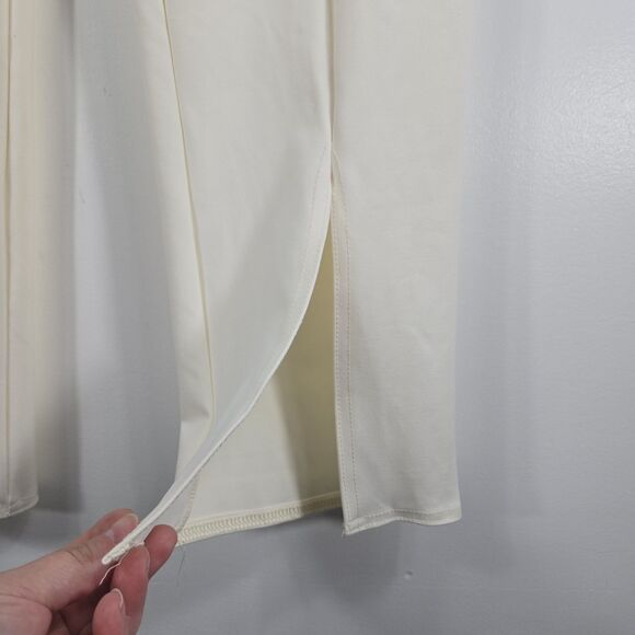 Kelle Leggings Size Small Adult Ivory Color Dancer Pants Slit Front - Picture 3 of 7